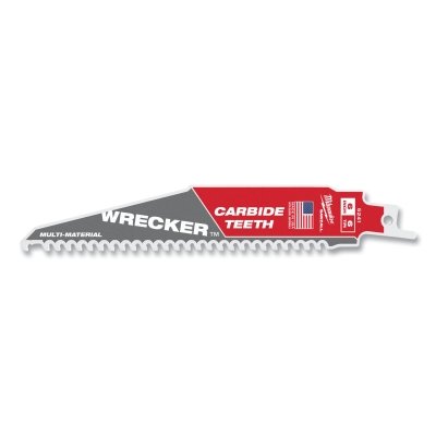 WRECKER™ Carbide SAWZALL® Blade, 6 in x 1 in, 6 TPI, 5 Pack