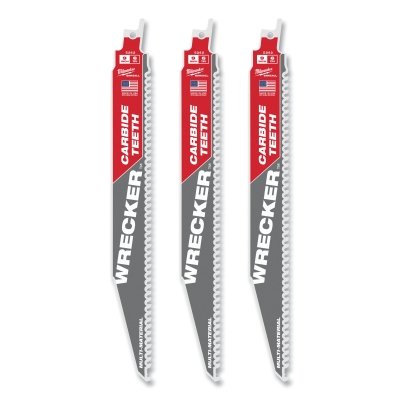 WRECKER™ Carbide SAWZALL® Blade, 9 in x 1 in, 6 TPI, 3 Pack