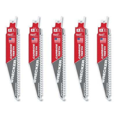 WRECKER™ Carbide SAWZALL® Blade, 6 in x 1 in, 6 TPI, 5 Pack