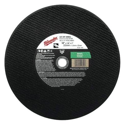 Type 1 Cut-Off Wheel, 14 in x 1 in, 60 Grit, 5,400 RPM