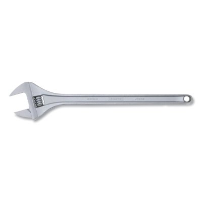 Adjustable Wrench, 24 in L, 2-7/16 in Opening, Satin