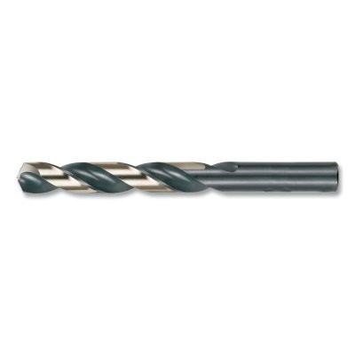 Heavy Duty Jobber Length Drill Bit, 3/8 in, 3-5/8 in Flute L, Black/Gold