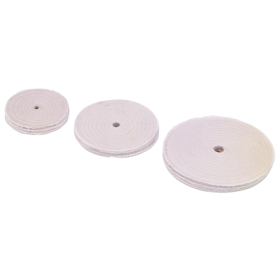 Sewed Cotton Buffing Wheel, 10 in, 7/8 in Arbor