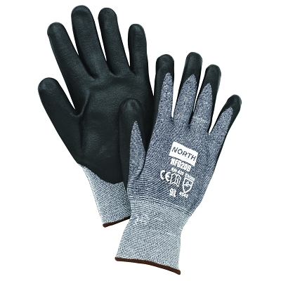 NorthFlex Light Task Plus 5 Coated Gloves, X-Large, Black/Gray