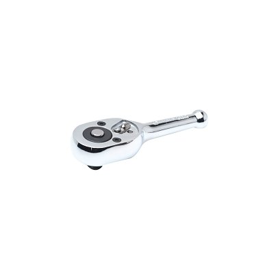 Stubby Ratchet Handles, 6.890 in, Nickel Chrome-Plated