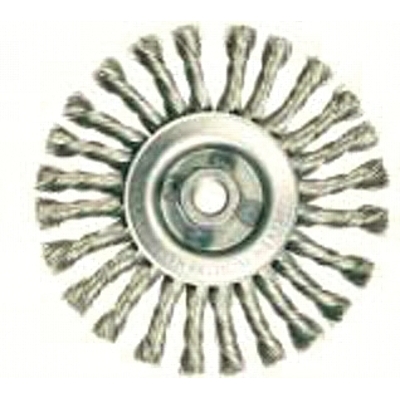 Full Cable Twist Single Row Wheel, 4 D x 3/8 W, .02 in Carbon Steel, 20,000 rpm