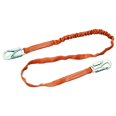 Titan Tubular Shock-Absorbing Lanyards, 6 ft, 3 Locking Snaps, 2 Legs