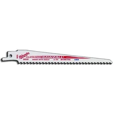SAWZALL® Standard Wood Cutting Blade, 12 in L x 3/4 in W, 5 TPI, 5 EA/PK