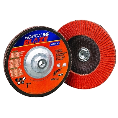Blaze Type 29 Flap Discs, 4 1/2 in, 40 Grit, 7/8 in Arbor, 13,000 rpm