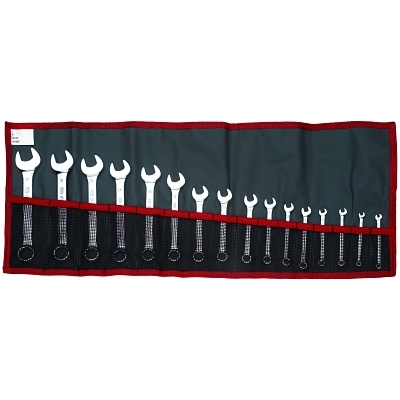 16 Piece Short Combination Wrench Sets,  Points, Metric
