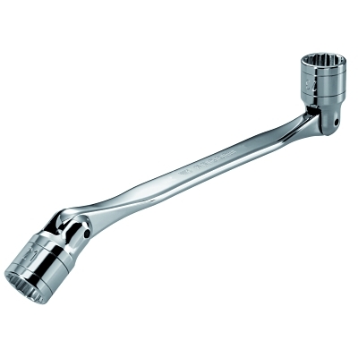 Wrench, Double Flex-Head Socket 12 Pt  5/8"x3/4"