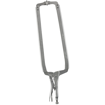 Locking C-Clamps with Swivel Pads, Jaw Opens to 10 in, 24 in Long