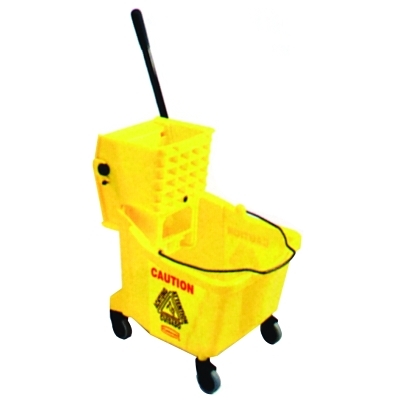 Bucket/Wringer Combination Pack, 44 qt, Yellow