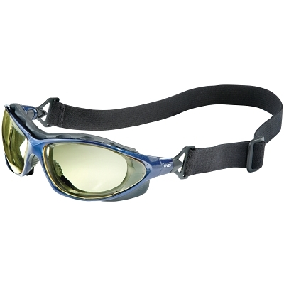 Seismic Sealed Eyewear, Amber Lens, Polycarbonate, HC, Metallic Blue Frame