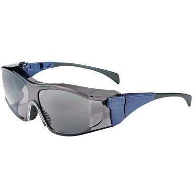 Ambient OTG Eyewear, Gray Polycarbonate Hard Coat Lenses, Large Blue Frame