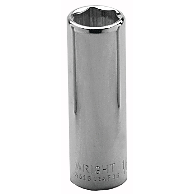 3/8" Dr. Deep Sockets, 3/8 in Drive, 1/2 in, 6 Points