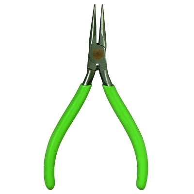 Subminiature Needle Nose Pliers, 4 in Long, 13/16 in Jaw, Serrated
