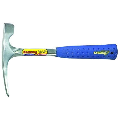 Bricklayer or Mason's Hammers, 24 oz, 11.25 in OAL, Steel Handle with Blue Shock Reduction Grips®