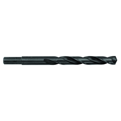 Heavy-Duty Steel Fractnl 3/8" Reduced Shank Jobber Length Drill Bit, 7/16",Bulk