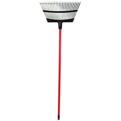 Lawn and Leaf Rake, 20 in Poly-Steel Blade, 48 in Hardwood Handle