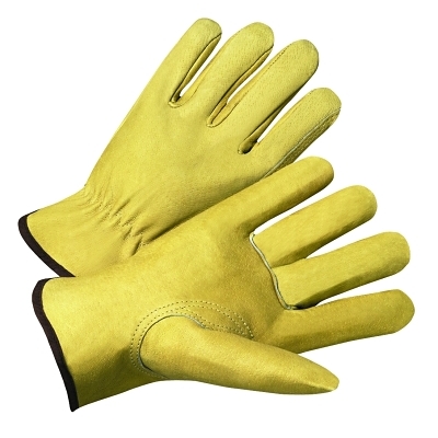 4000 Series Pigskin Leather Driver Gloves, Large, Unlined, Tan