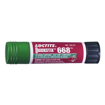 QuickStix 668 Retaining Compound, High Temperature, 19 g Tube, Green, 1870 psi
