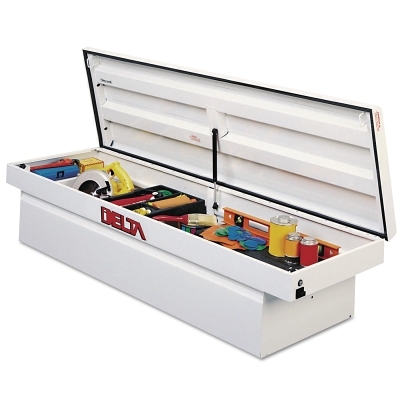 Single Lid Crossover Truck Boxes, 60 5/8" x 20 5/8" x 11 3/8", White