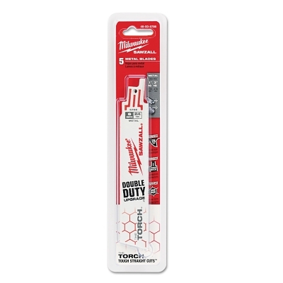 THE TORCH™ Bi-Metal SAWZALL® Blade, 6 in L, 24 TPI, For EMT/Tube and Duct/Sheet Metal, 5 EA/PKG