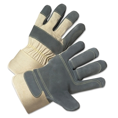 2000 Series Leather Palm Gloves, X-Large, Cowhide, Leather, Canvas, Pearl Gray