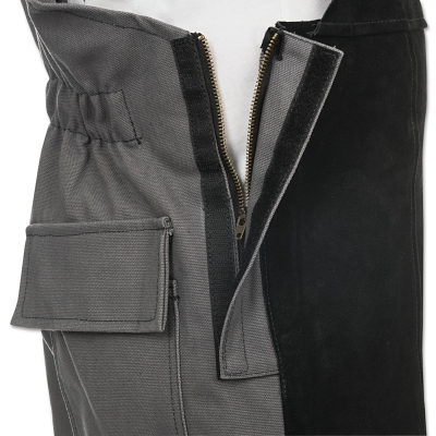 FR Bib & Brace Combination Overall, Black/Gray, Large