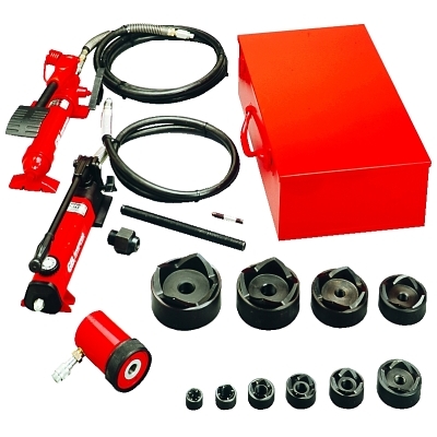 Slug-Out Hydraulic Knockout Sets, 12 gauge (stainless), 10 gauge (mild)