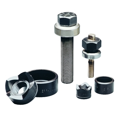 4-point Knockout Punch, 1-1/4 in, Black Oxide Coated, Hardened/Tempered Chrome-Moly Steel