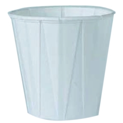 Pleated Paper Water Cups, 3 1/2 oz, White, 5,000 per case