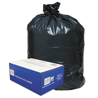 2-Ply Low-Density Can Liners, 16gal, .6mil, 24 x 33, Black