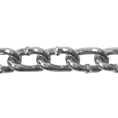 Twist Link Machine Chains, Size 3, 255 lb Limit, Blu-Krome