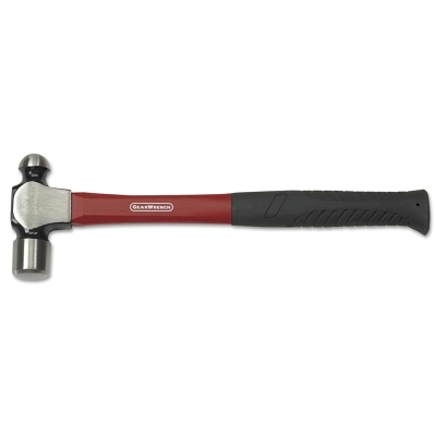 Ball Pein Hammers, Fiberglass Handle, 15 3/5 in, Alloy Steel 24 oz Head