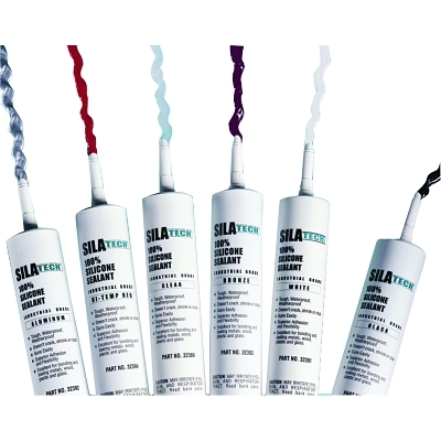 Silatech Black RTV Silicone Adhesive Sealants, 300 mL Cartridge, Black