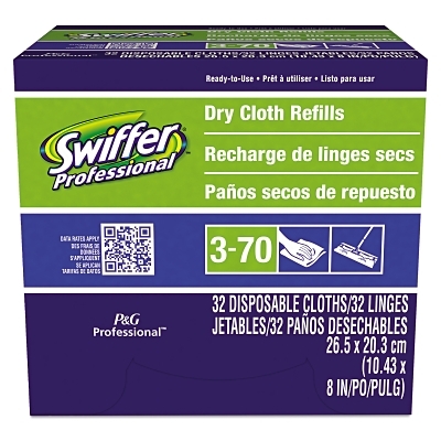 Sweeper Dry Refill Cloth, 10-5/8 in x 8 in, 32/Box