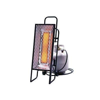 Portable Radiant Heater, 125000 Btu/h, 17 hr