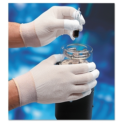 Hi-Tech Polyurethane Coated Gloves, Large , Black/Gray