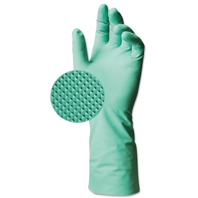 AlphaTec 37-200 Chemical Resistant Nitrile Gloves, 10, Green, 8 Mil