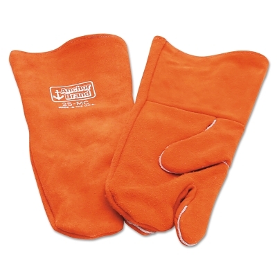 Welding Mitts, Leather, Large, Russett