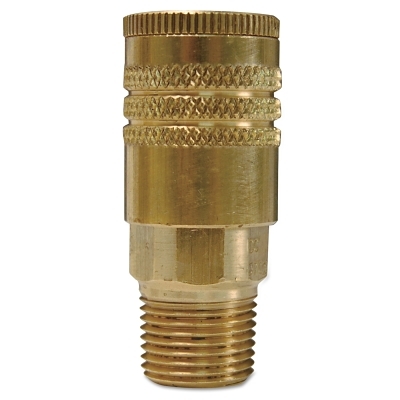 Air Chief ARO Speed Quick Connect Fittings, 1/4 in (NPT) M, Brass