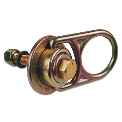 Swivel Anchor with D-Ring, 10K lb Zinc Plated, Steel Mounting Hardware