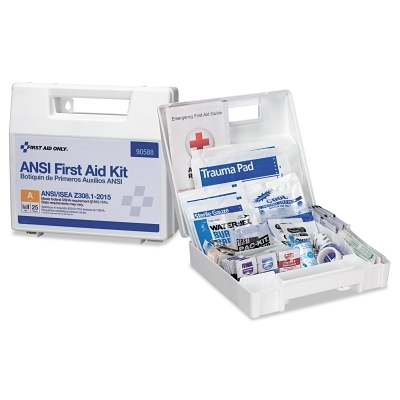 ANSI Compliant First Aid Kit, 50 Person, Weatherproof Plastic Case