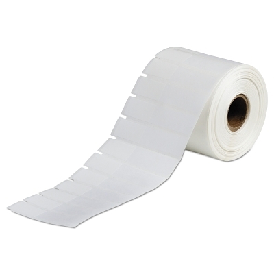 Thermal Transfer Printer Labels, 0.6 in, White/Translucent