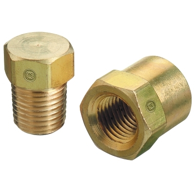 PIPE THREAD CAPS & PLUGS, HEX PLUG 3000PSIG BRASS 1/4 NPT