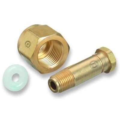 Regulator Inlet Nipples, CO2, 1/4 in (NPT), 2", Stainless Steel, CGA-320