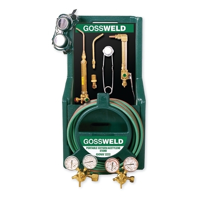 Brazing Welding and Cutting Kit, 325-M12P, MC Acetylene Regulator, Plastic Stand