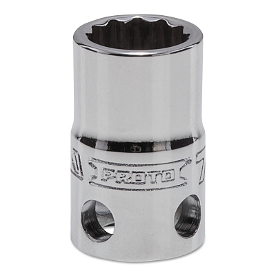 Tether-Ready Drive Deep Sockets, 3/8 in Drive, 7/16 in, 1 3/32 in L, 12 Points
